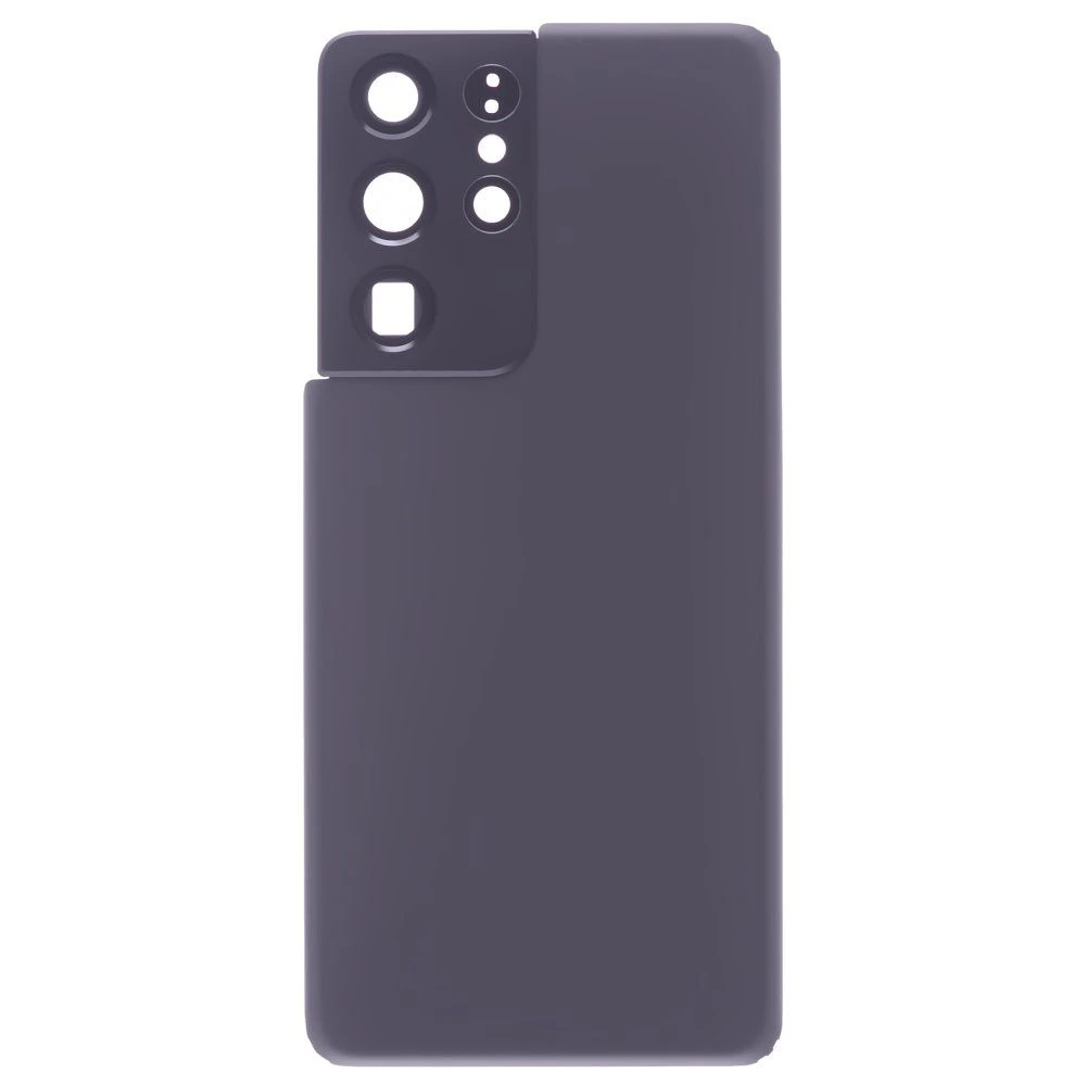 Задняя крышка для Samsung G998 Galaxy S21 Ultra (черный) (в сборе со стеклом камеры)