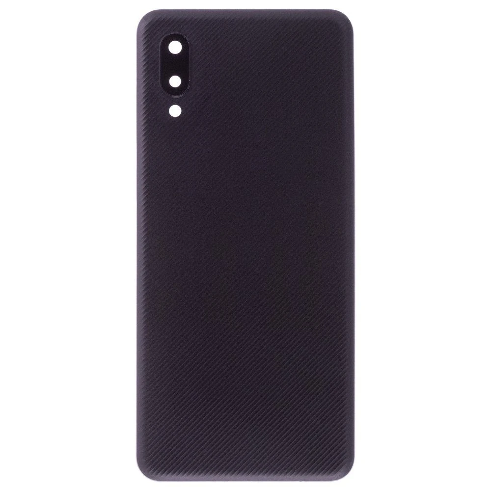 Задняя крышка для Samsung A022 Galaxy A02 (черный) (в сборе со стеклом камеры)