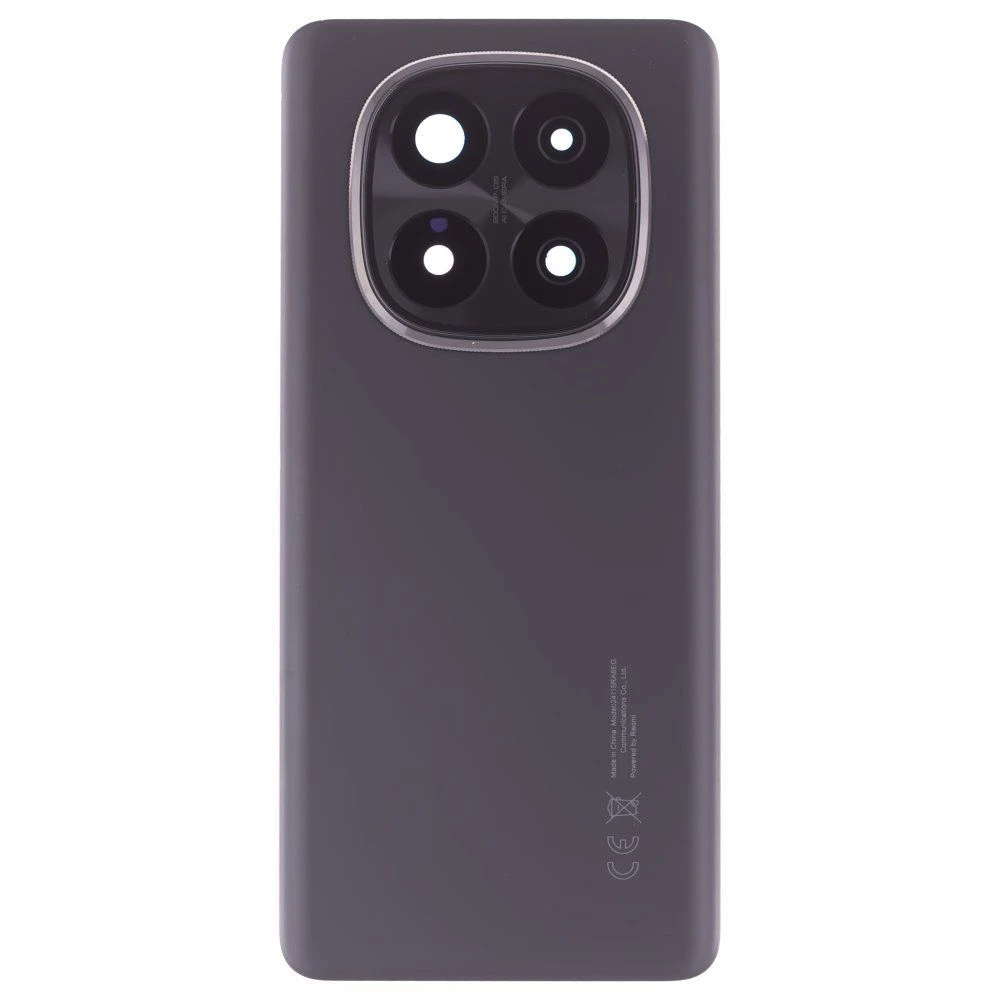 Задняя крышка для Xiaomi Redmi Note 14 Pro+ 5G (24115RA8EG) (черный) (в сборе со стеклом камеры) (ORIG100)