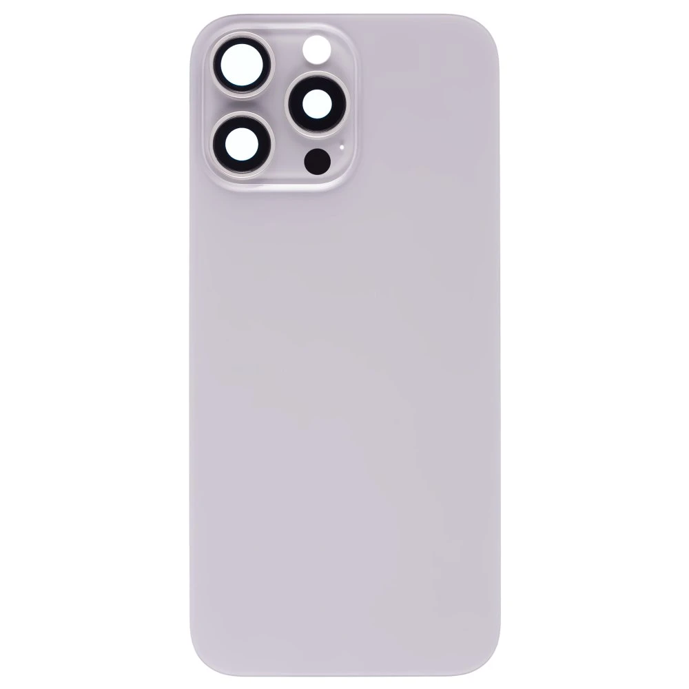Задняя крышка для Apple iPhone 16 Pro Max (титановый) (в сборе со стеклом камеры) (Premium)