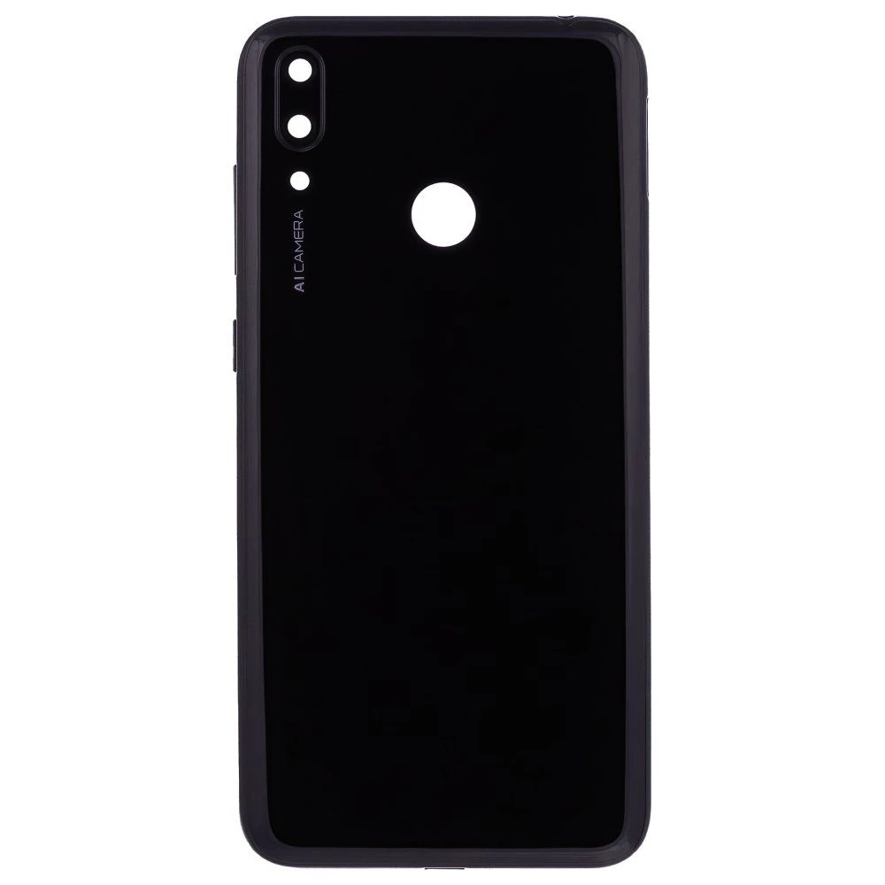 Задняя крышка для Huawei Y7 2019 (DUB-LX1) (черный) (в сборе со стеклом камеры)