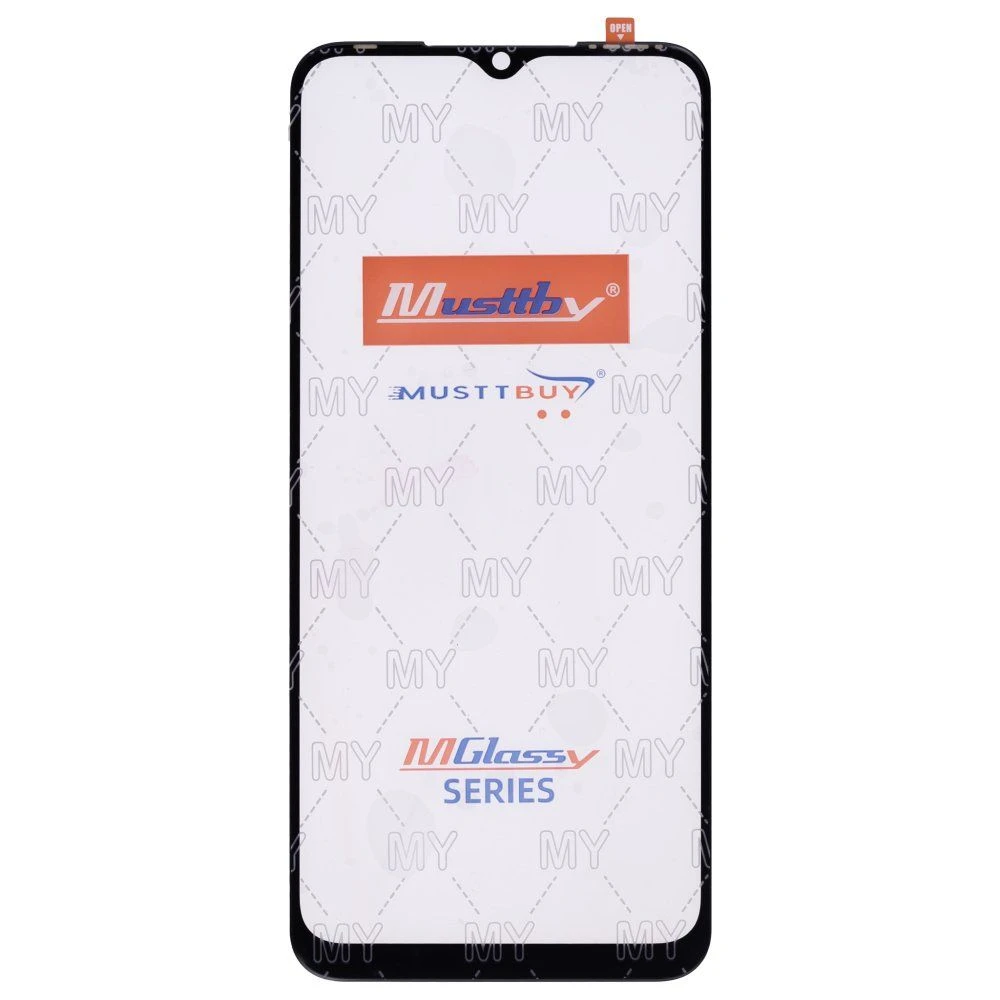 Стекло модуля для Infinix Hot 11 (X689F) (черный) + OCA (черный) (Musttby) (Premium)