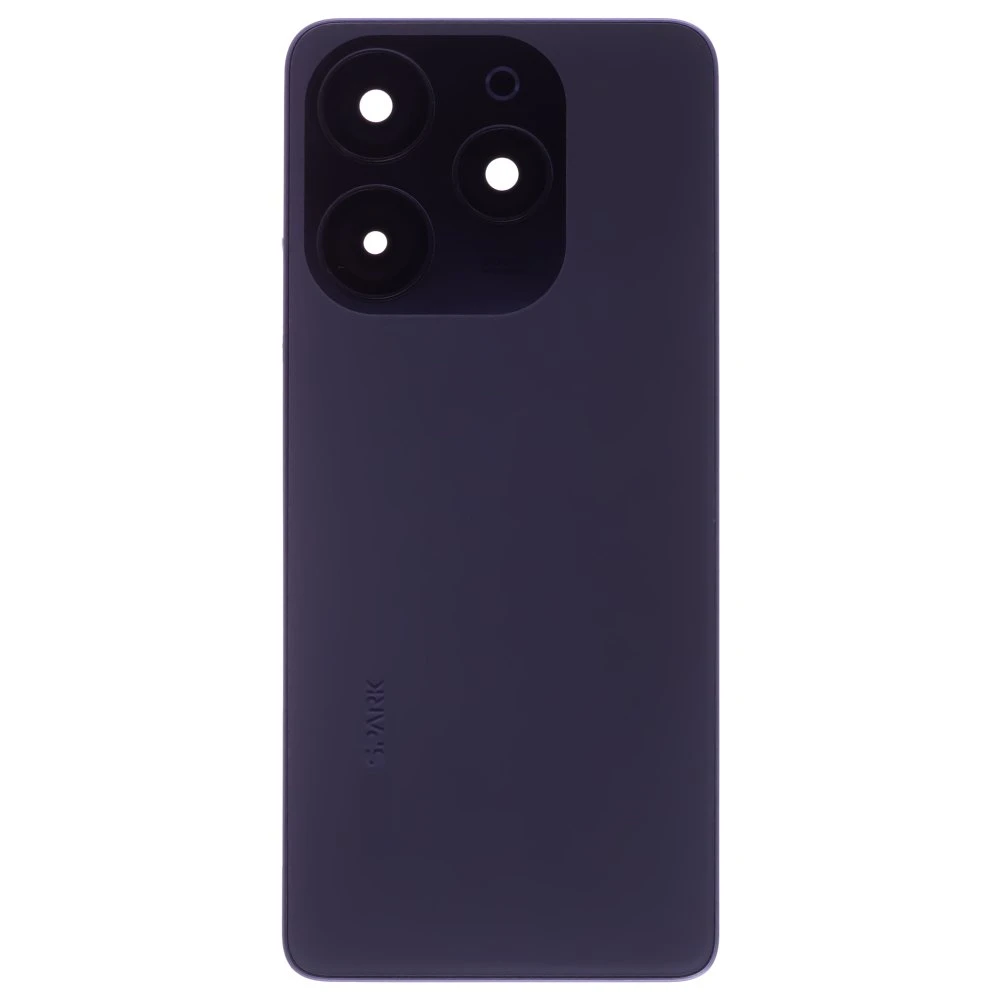 Задняя крышка для Tecno Spark 10 Pro (KI7) (черный) (в сборе со стеклом камеры)
