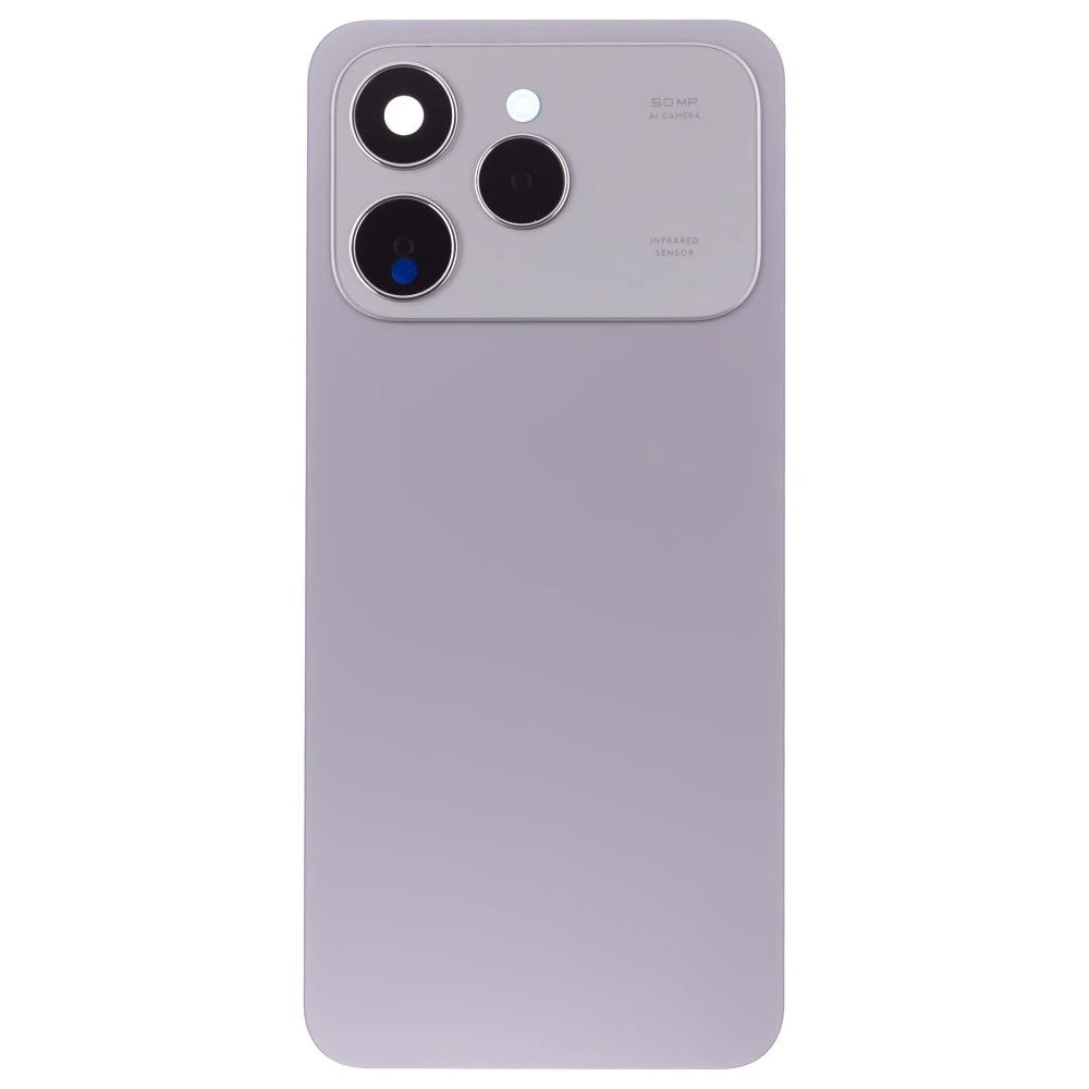 Задняя крышка для Tecno Spark 40 (KM5) (серый) (в сборе со стеклом камеры)