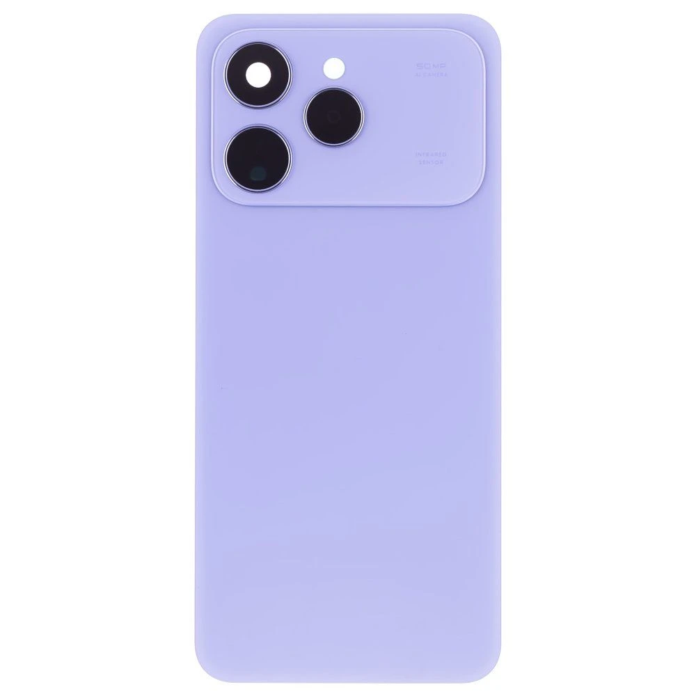 Задняя крышка для Tecno Spark 40 (KM5) (голубой) (в сборе со стеклом камеры)