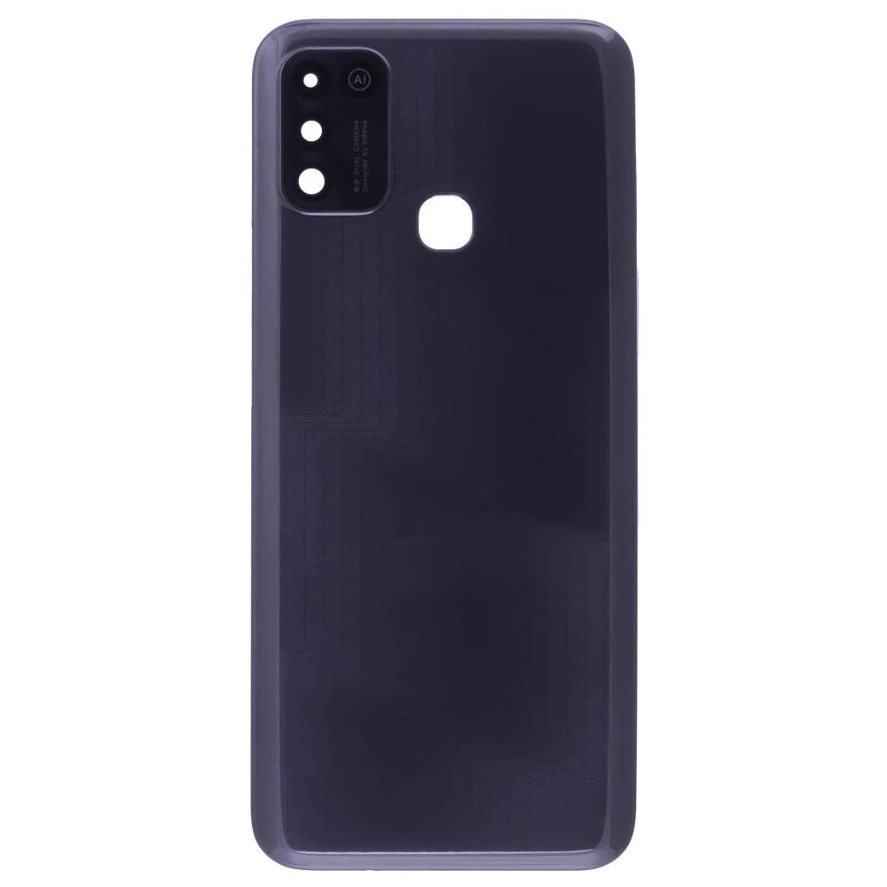 Задняя крышка для Infinix Hot 11 Play (черный) (в сборе со стеклом камеры)