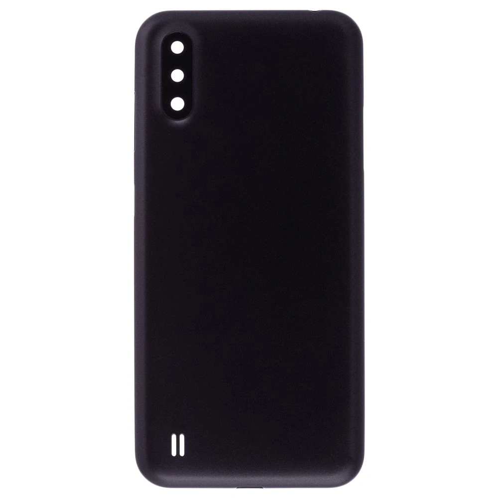 Задняя крышка для Samsung A015 Galaxy A01 (черный) (в сборе со стеклом камеры)