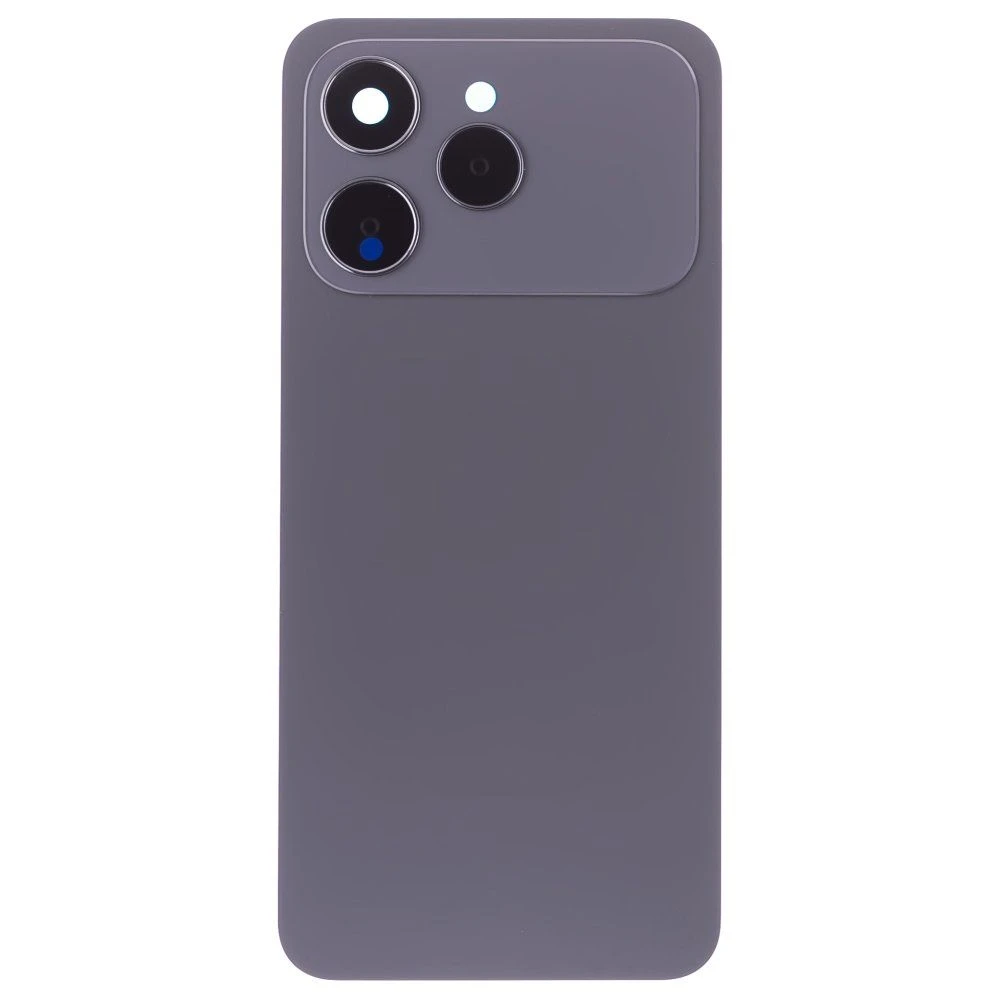 Задняя крышка для Tecno Spark 40 (KM5) (черный) (в сборе со стеклом камеры)