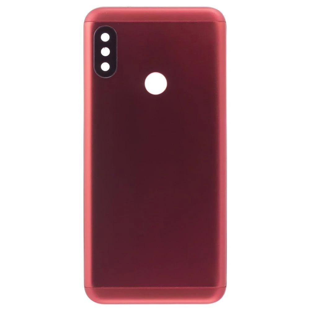 Задняя крышка для Xiaomi Mi A2 Lite (M1805D1SG) / Redmi 6 Pro (красный) (в сборе со стеклом камеры)
