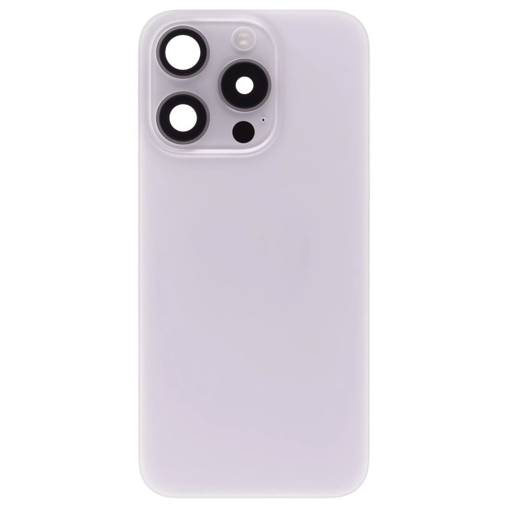 Задняя крышка для Apple iPhone 15 Pro (белый) (в сборе) (ORIG100) (Снятый) (возможен дефект ЛКП)