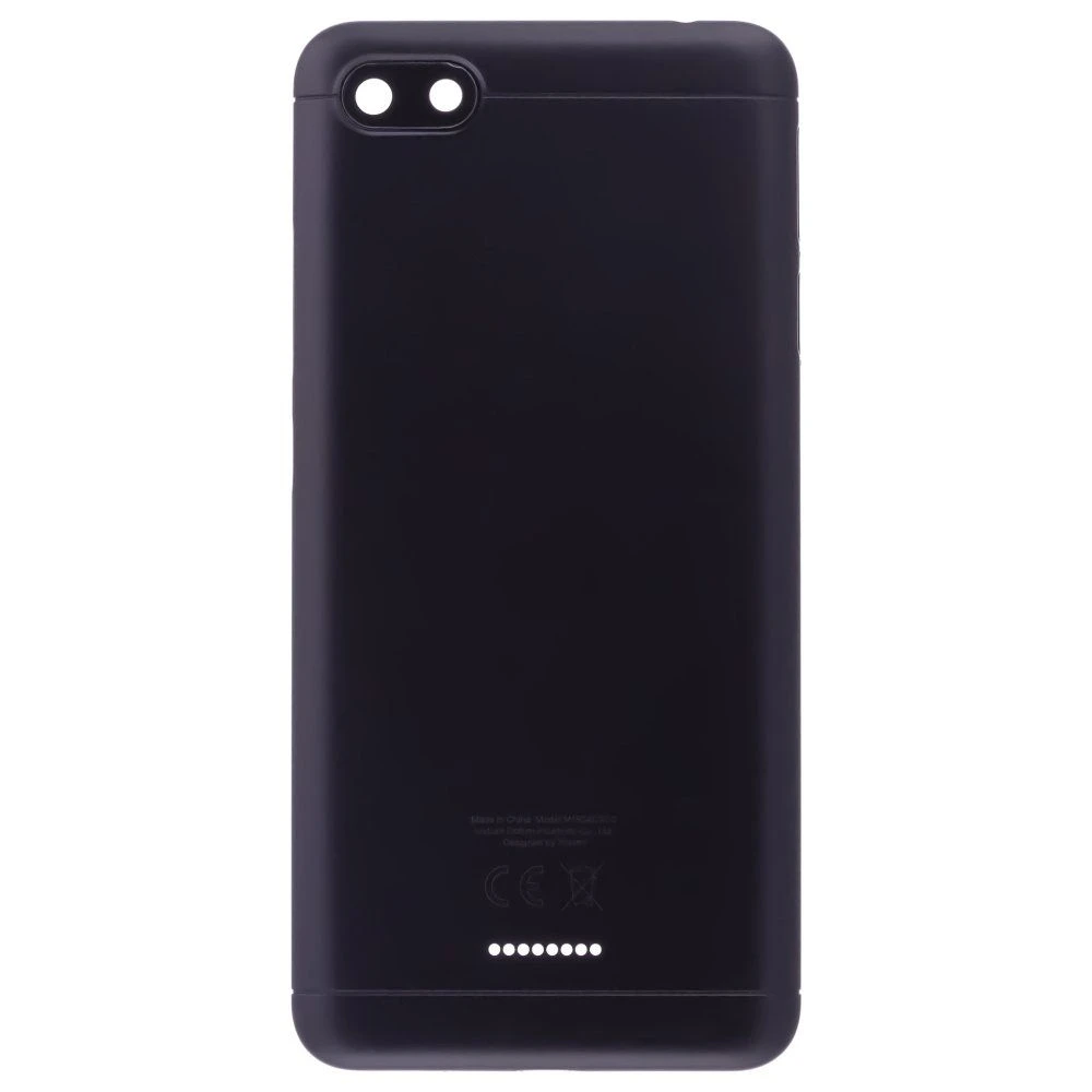 Задняя крышка для Xiaomi Redmi 6A (M1804C3CG) (Global Version / 2 SIM) (черный) (в сборе со стеклом камеры)