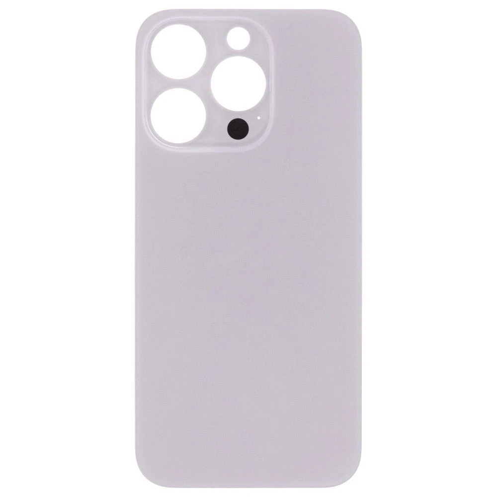 Задняя крышка для Apple iPhone 15 Pro (белый) (с широким отверстием) (Premium)