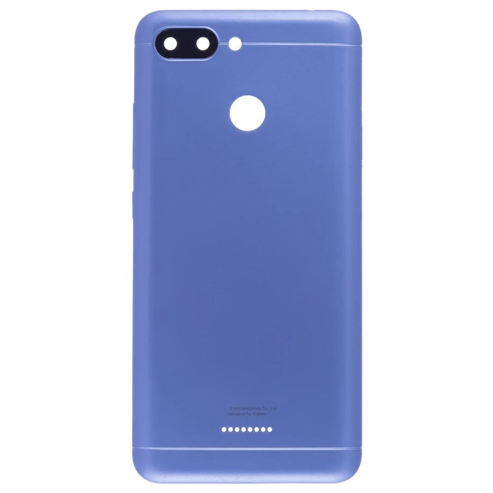 Задняя крышка для Xiaomi Redmi 6 (M1804C3DG) (Global Version / 2 SIM) (синий) (в сборе со стеклом камеры)
