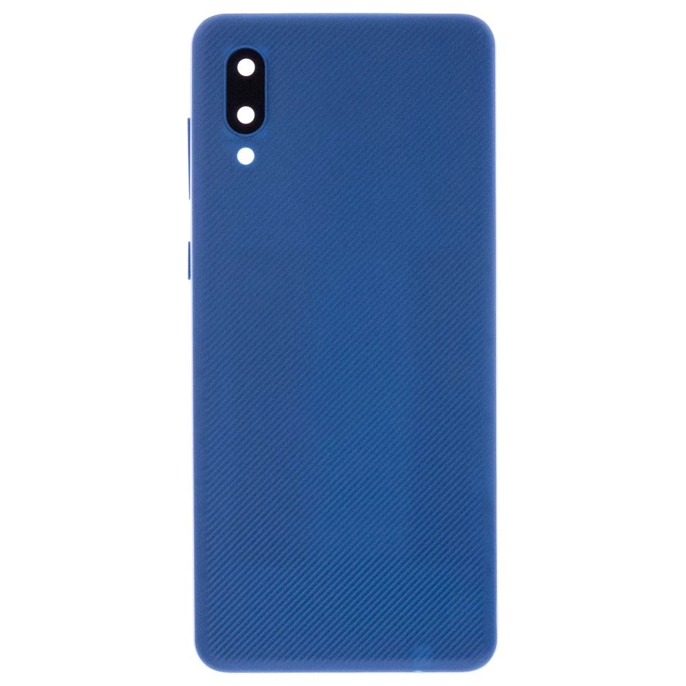 Задняя крышка для Samsung A022 Galaxy A02 (синий) (в сборе со стеклом камеры)