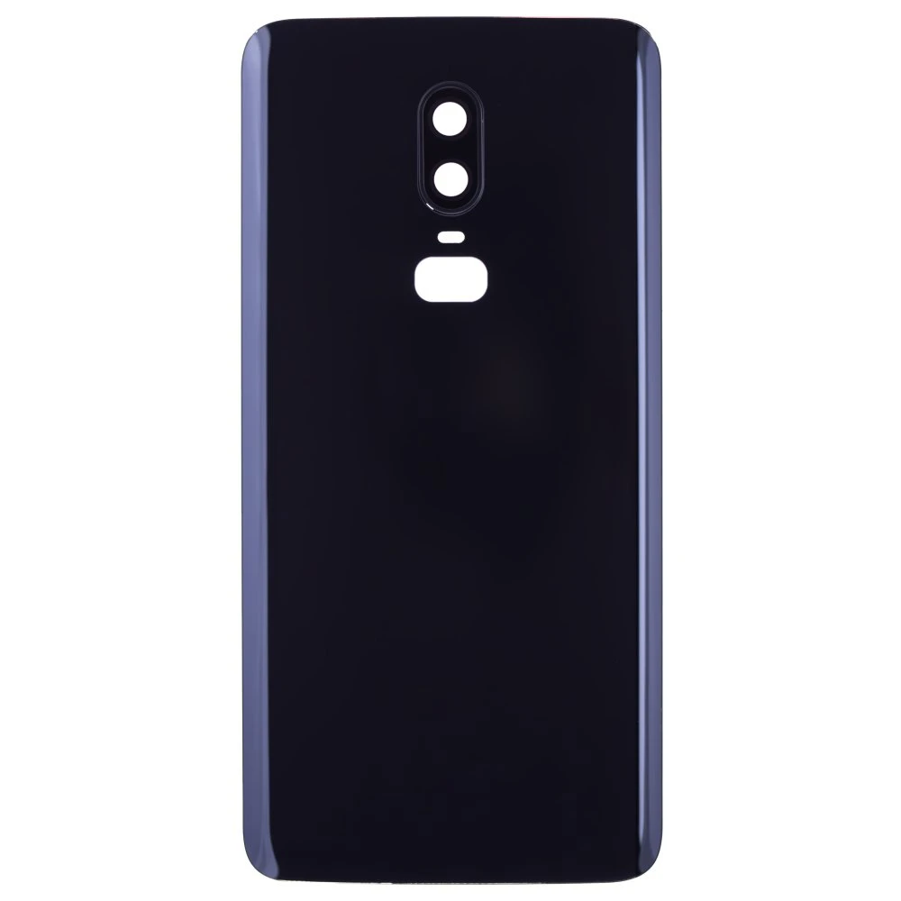 Задняя крышка для OnePlus 6 (черный глянец) (в сборе со стеклом камеры)