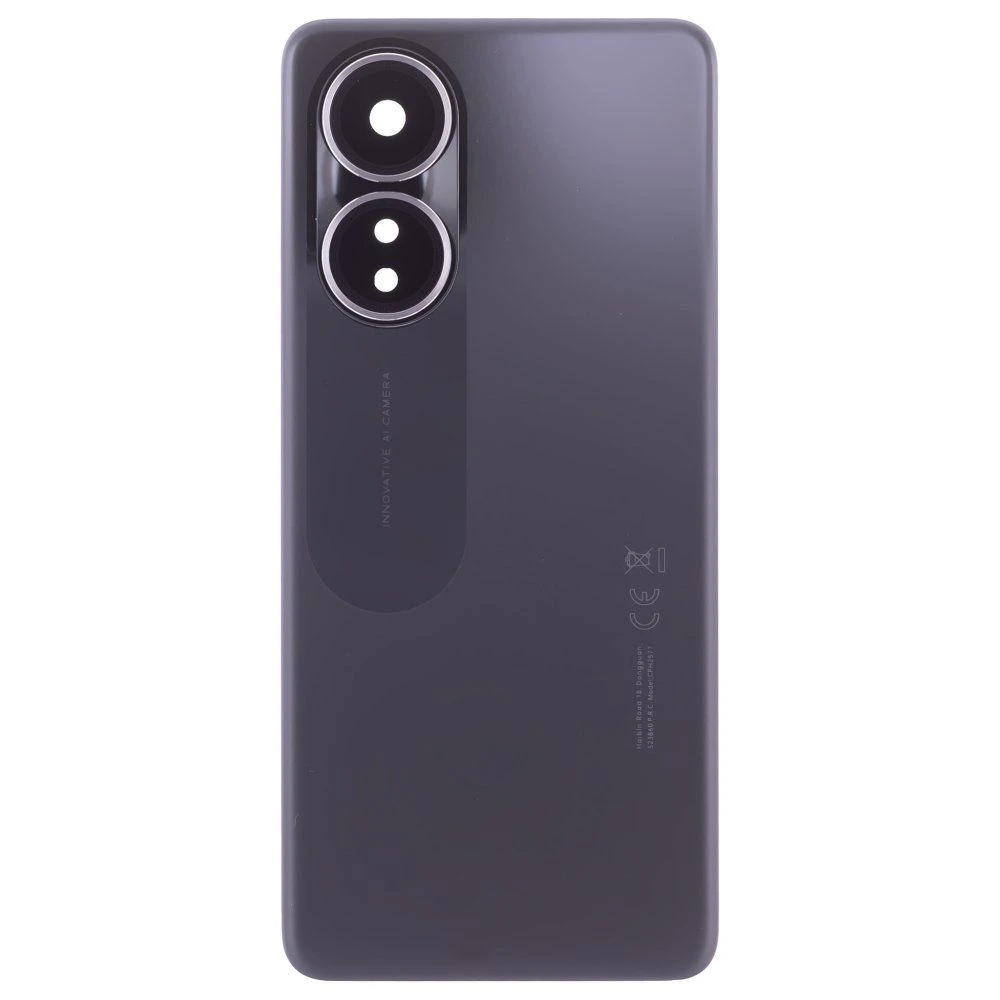 Задняя крышка для OPPO A58 4G (CPH2577) (черный) (в сборе со стеклом камеры)