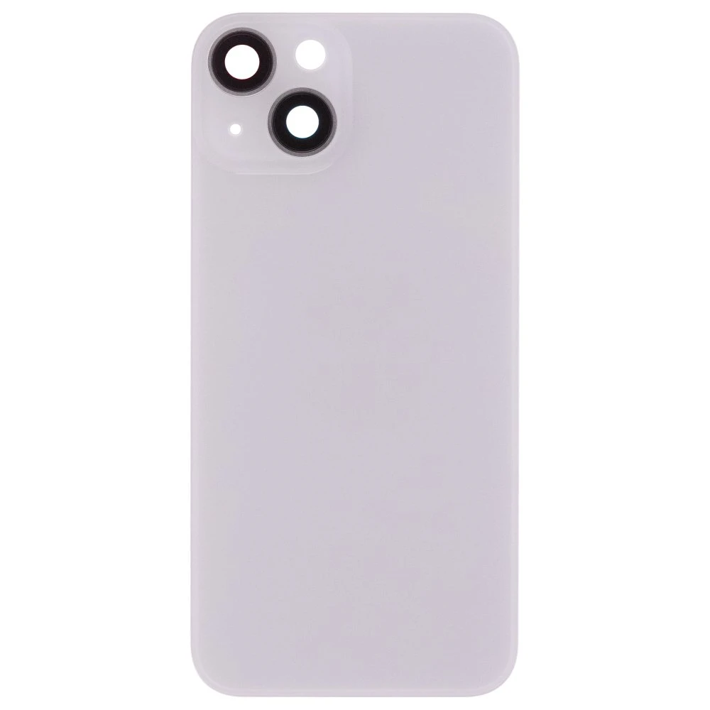 Задняя крышка для Apple iPhone 14 (белый) (в сборе со стеклом камеры) (Premium)
