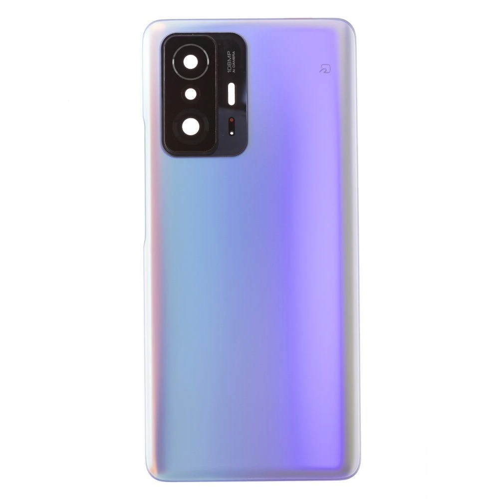 Задняя крышка для Xiaomi 11T Pro (2107113SG) (голубой) (в сборе со стеклом камеры) (ORIG100)