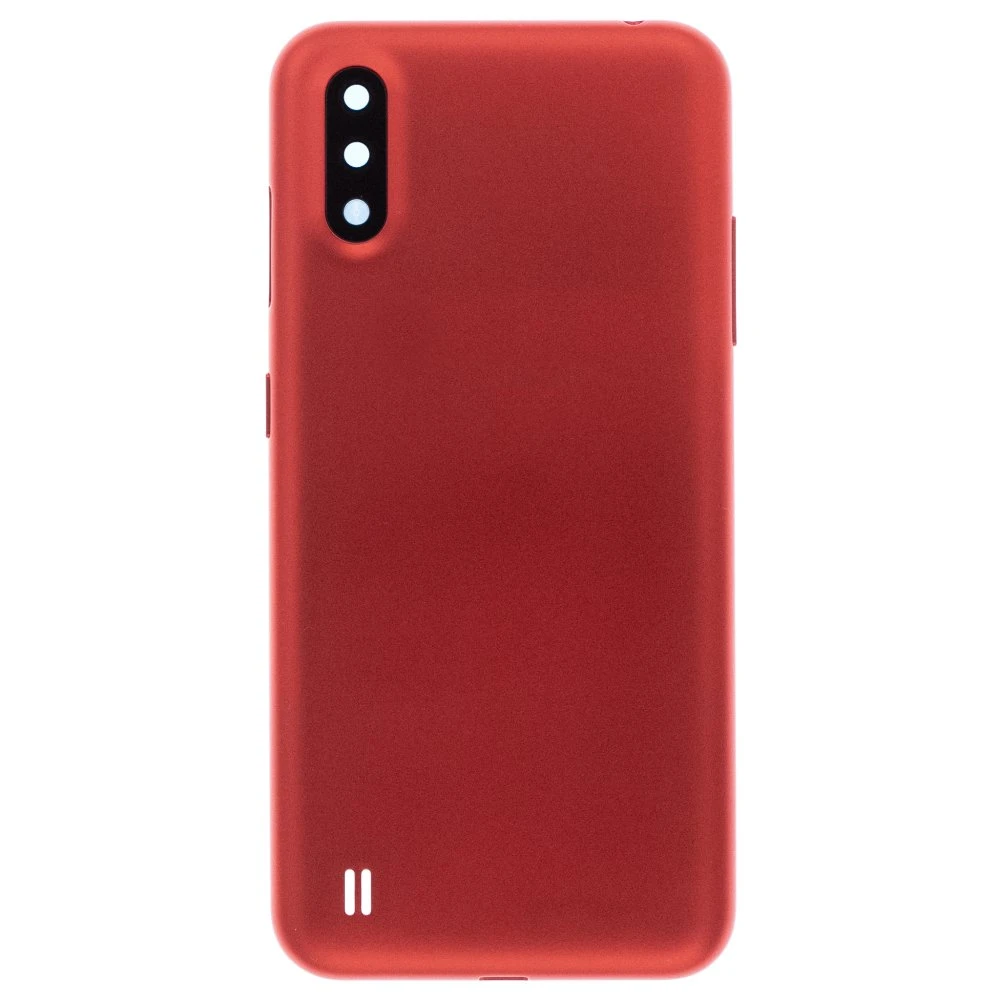 Задняя крышка для Samsung A015 Galaxy A01 (красный) (в сборе со стеклом камеры)