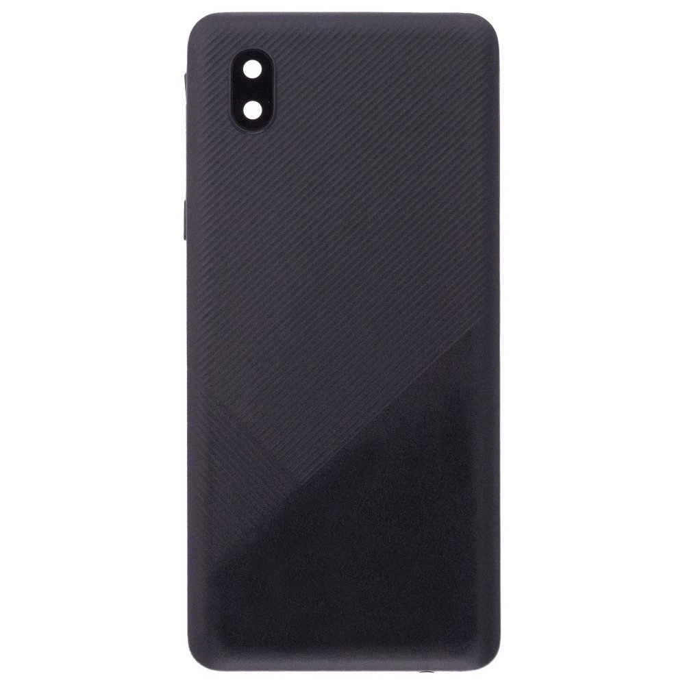 Задняя крышка для Samsung A013 Galaxy A01 Core (черный) (в сборе со стеклом камеры)