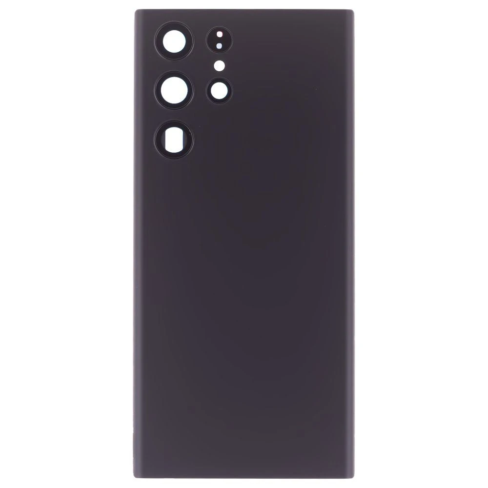 Задняя крышка для Samsung S908 Galaxy S22 Ultra (черный) (в сборе со стеклом камеры) (ORIG100)