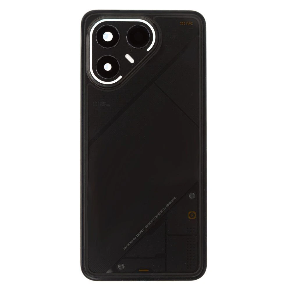 Задняя крышка для Tecno Pova 7 Ultra (LJ9) (черный) (в сборе со стеклом камеры) (ORIG100)