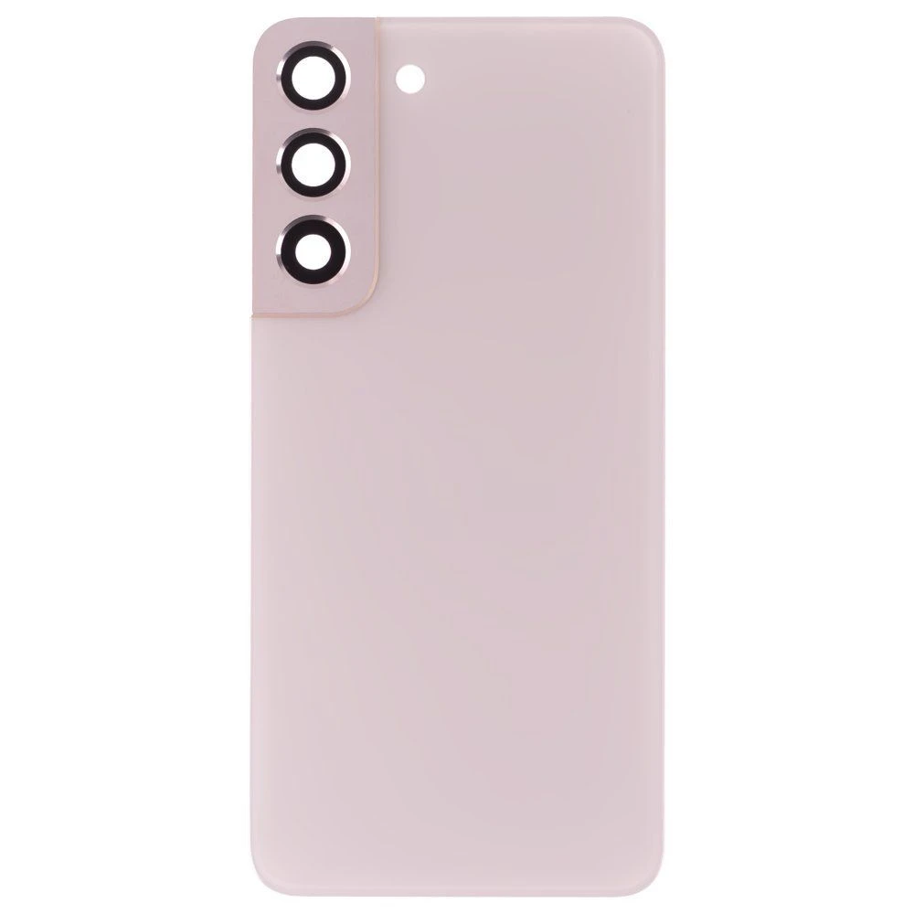 Задняя крышка для Samsung S901 Galaxy S22 (розовый) (в сборе со стеклом камеры) (ORIG100)