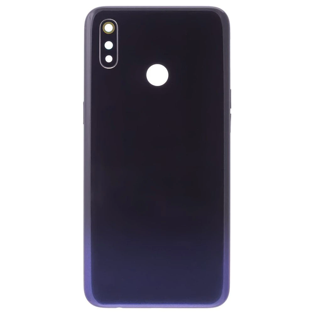 Задняя крышка для Realme 3 (RMX1821) (черно-синий) (в сборе со стеклом камеры)