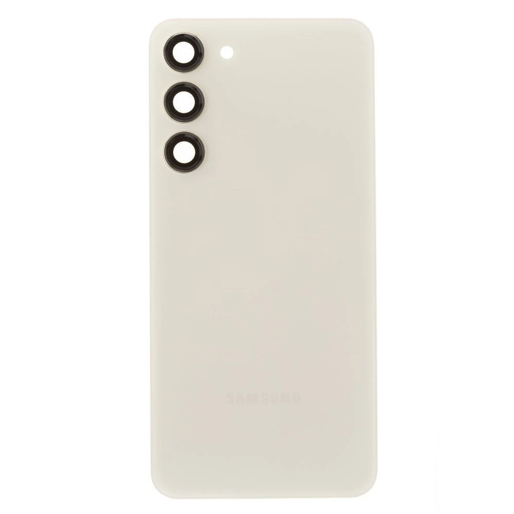 Задняя крышка для Samsung S916 Galaxy S23+ (белый) (в сборе со стеклом камеры)