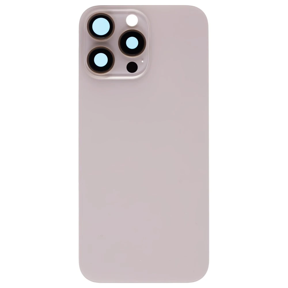 Задняя крышка для Apple iPhone 16 Pro Max (золотистый) (в сборе со стеклом камеры) (Premium)