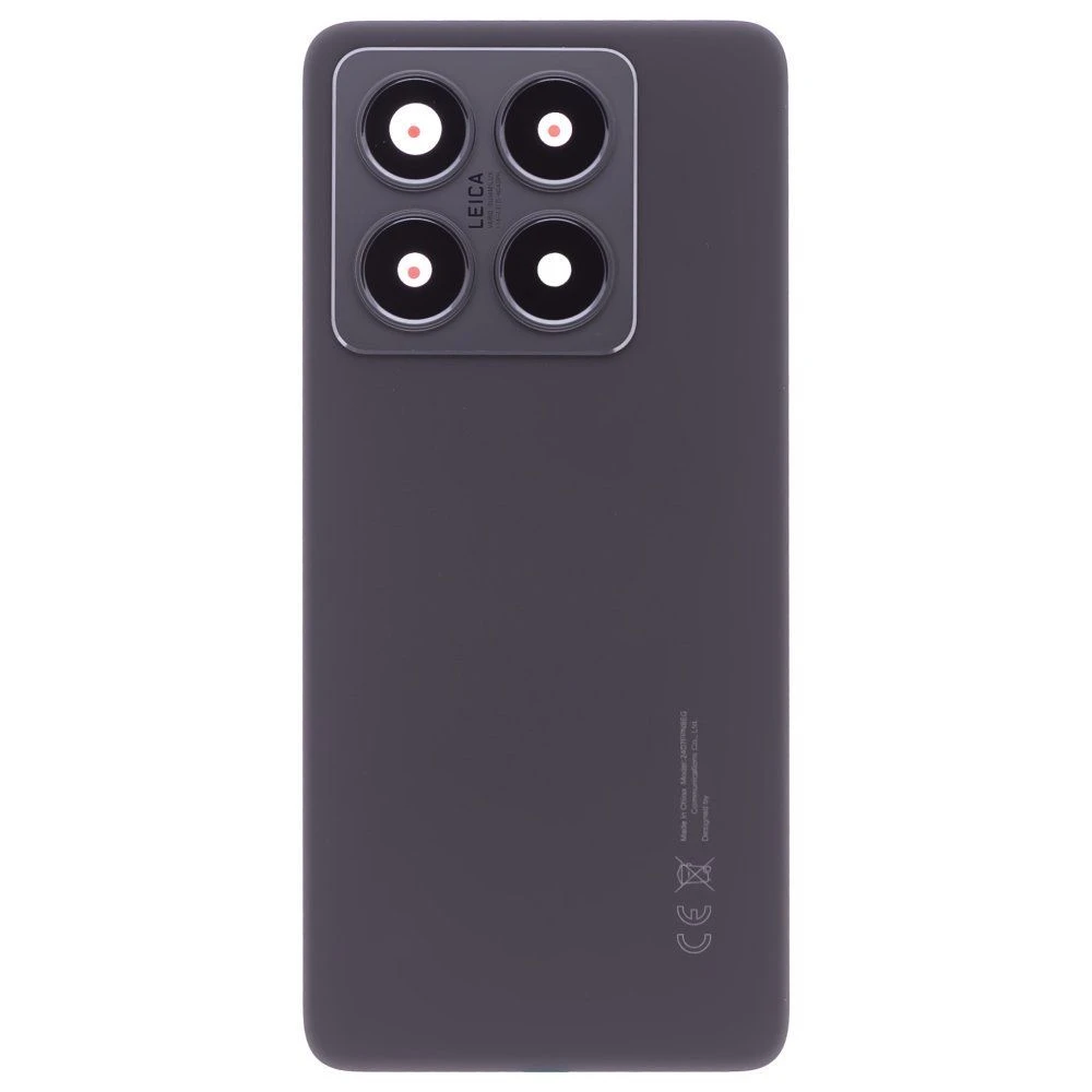 Задняя крышка для Xiaomi 14T Pro (MZB0HH9RU) (черный) (в сборе со стеклом камеры) (ORIG100)