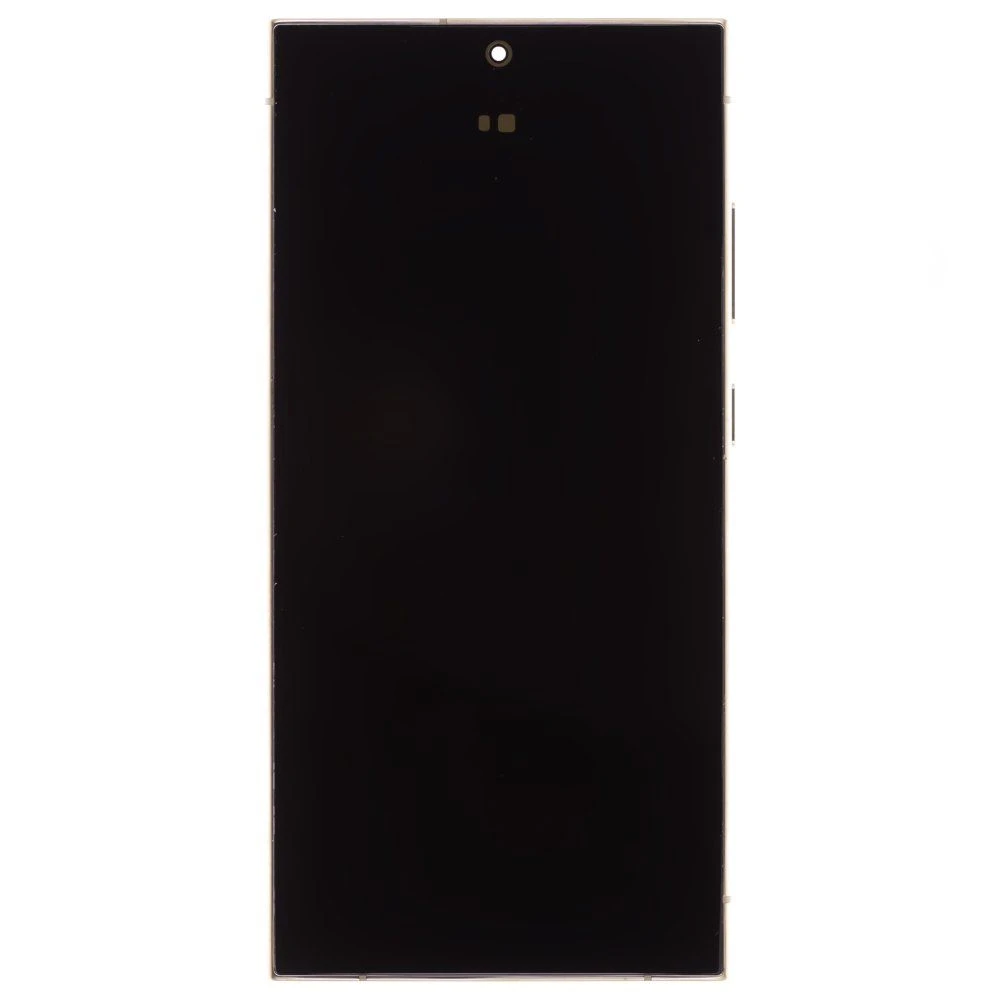 Дисплей для Samsung S928 Galaxy S24 Ultra + тачскрин (золотистый) (в рамке) (ORIG100) (возможен дефект ЛКП)