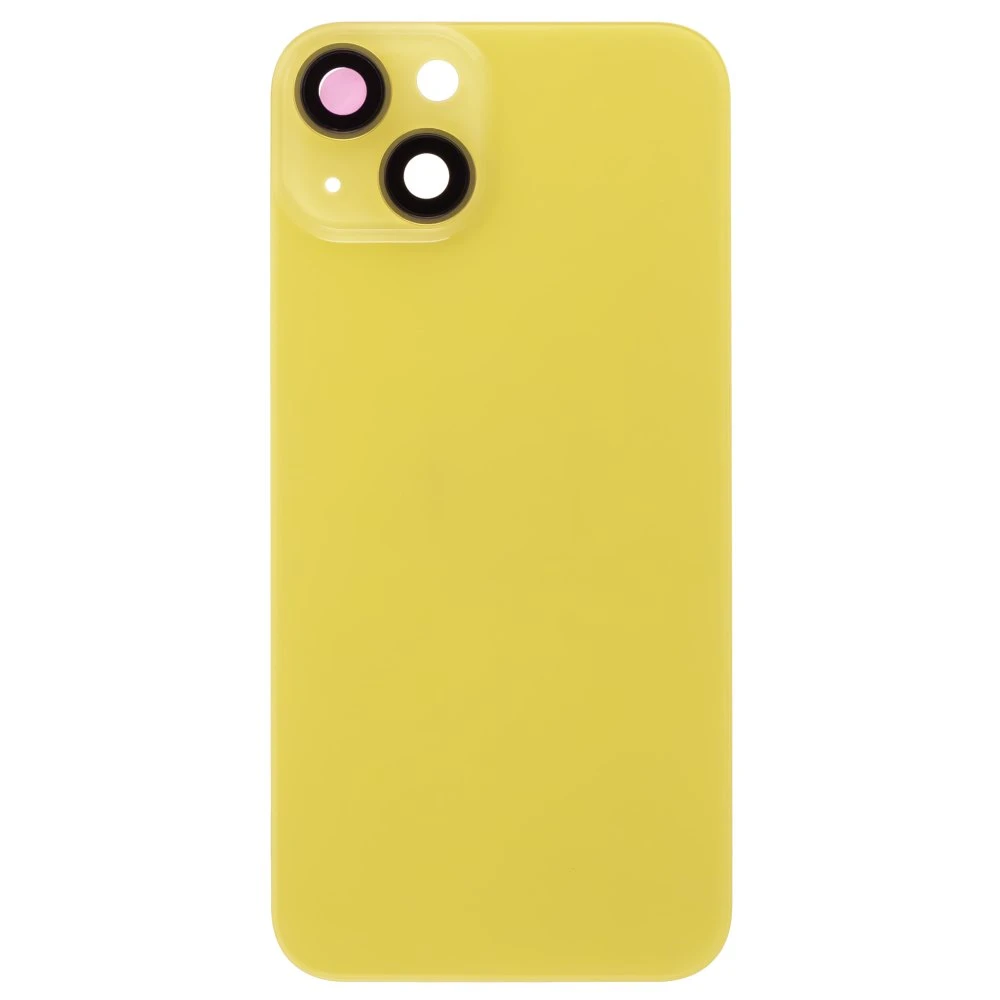 Задняя крышка для Apple iPhone 14 (желтый) (в сборе со стеклом камеры) (Premium)