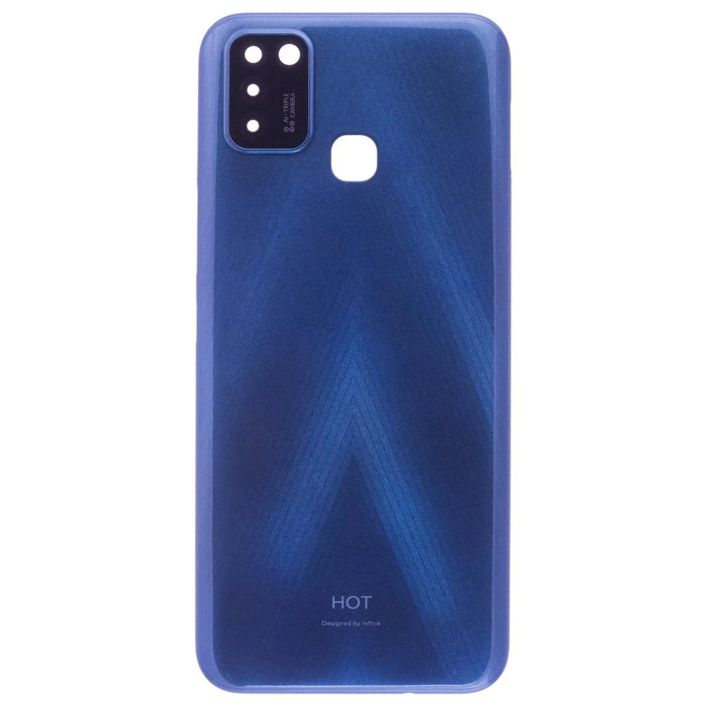 Задняя крышка для Infinix Hot 10 Lite (X657B) (синий) (в сборе со стеклом камеры)