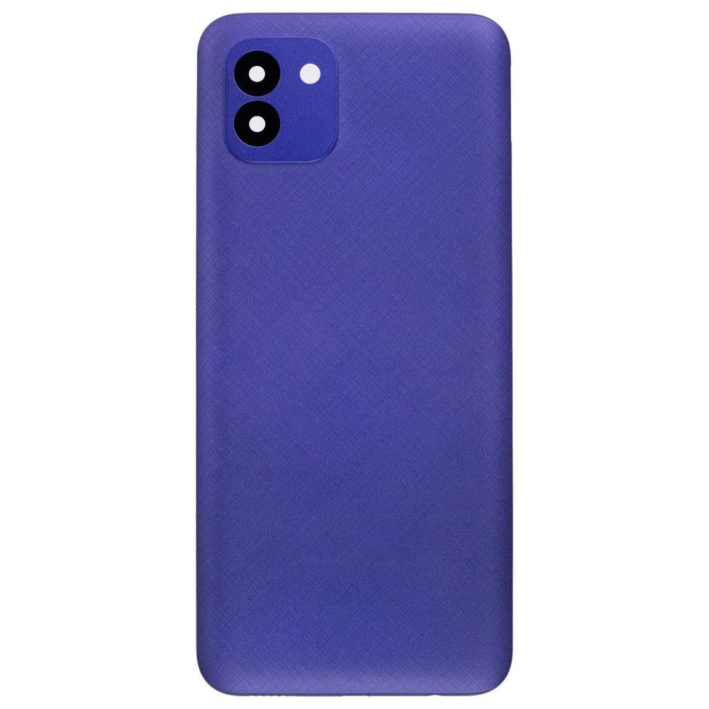 Задняя крышка для Samsung A035 Galaxy A03 (синий) (в сборе со стеклом камеры)
