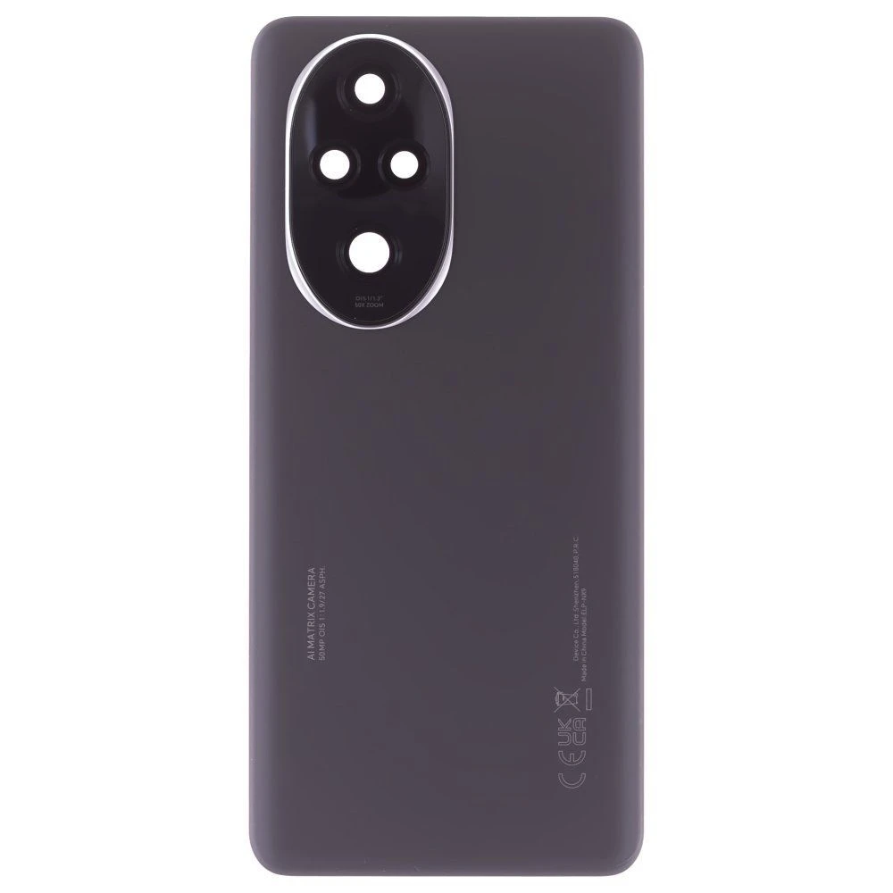 Задняя крышка для Huawei Honor 200 Pro (ELP-NX9) (черный) (в сборе со стеклом камеры) (ORIG100)