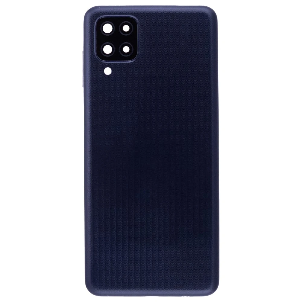 Задняя крышка для Samsung M127 Galaxy M12 (черный) (в сборе со стеклом камеры)