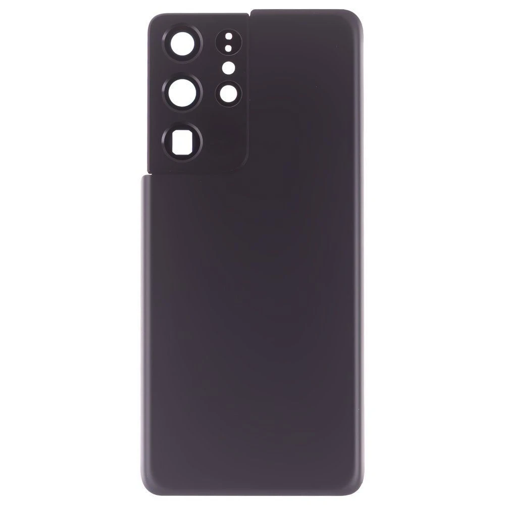 Задняя крышка для Samsung G998 Galaxy S21 Ultra (черный) (в сборе со стеклом камеры) (ORIG100)