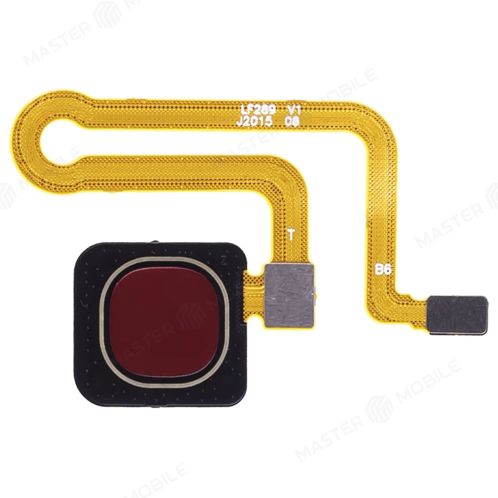 Шлейф для Vivo Y11 (1906) с комп. + сканер отпечатка пальца (красный)  фото №1