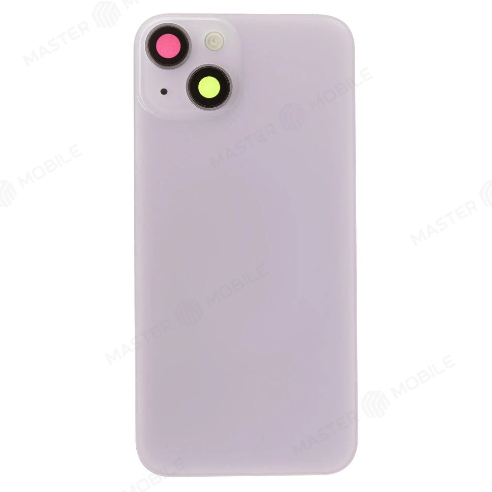 Задняя крышка для Apple iPhone 14 (фиолетовый) (в сборе со стеклом камеры и шлейфом) (Premium)  фото №1