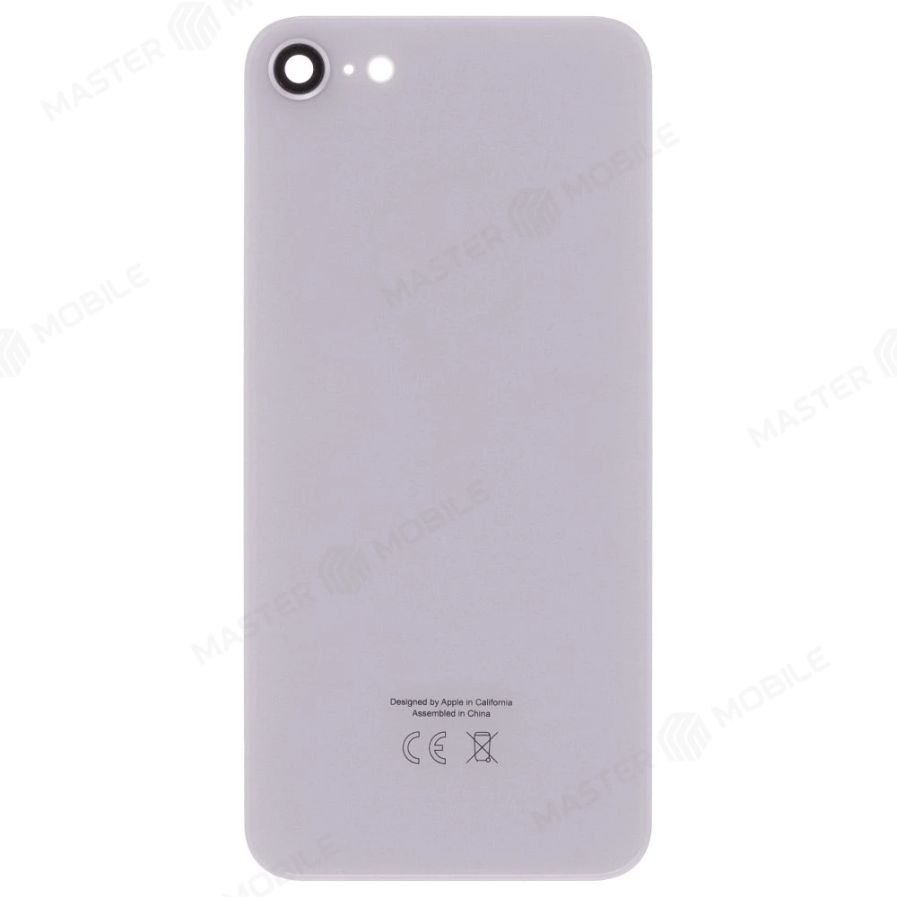 Задняя крышка для Apple iPhone 8 (белый) (в сборе со стеклом камеры) (Premium)