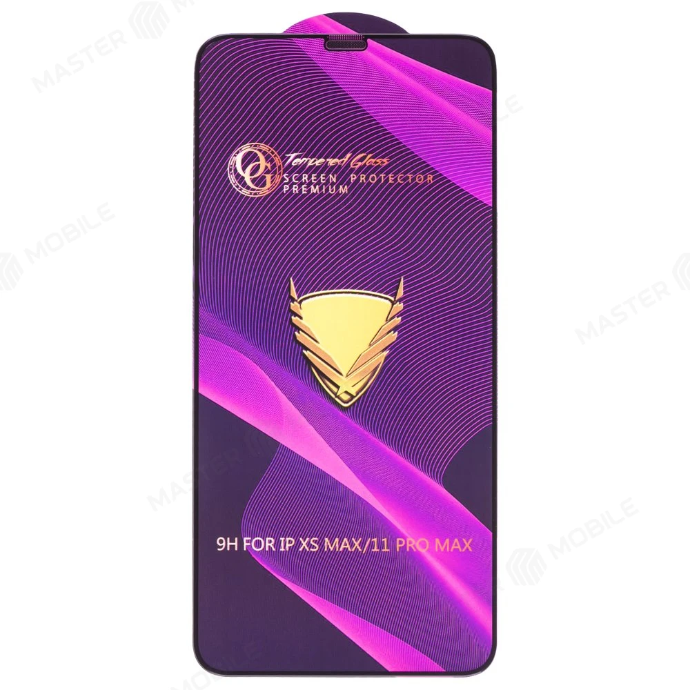 Защитное стекло OG Glass (3 в 1) для Apple iPhone Xs Max / iPhone 11 Pro Max (черный) фото №1
