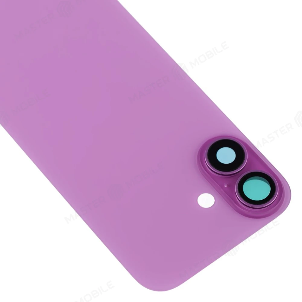 Задняя крышка для Apple iPhone 16 (розовый) (в сборе со стеклом камеры) (Premium)  фото №3