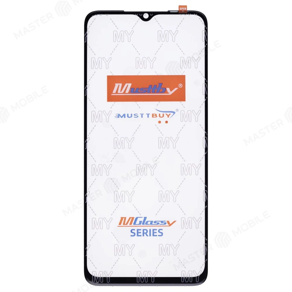 Стекло модуля для Infinix Hot 30i (X669) / Smart 7 Plus (X6517) / Tecno Pop 7 (BF6) / Itel S23 (S665LN) (черный) + OCA (черный) (Musttby)