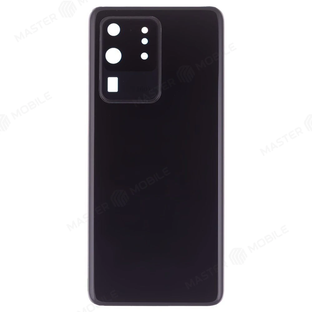 Задняя крышка для Samsung G988 Galaxy S20 Ultra (черный) (в сборе со стеклом камеры) (ORIG100)  фото №1