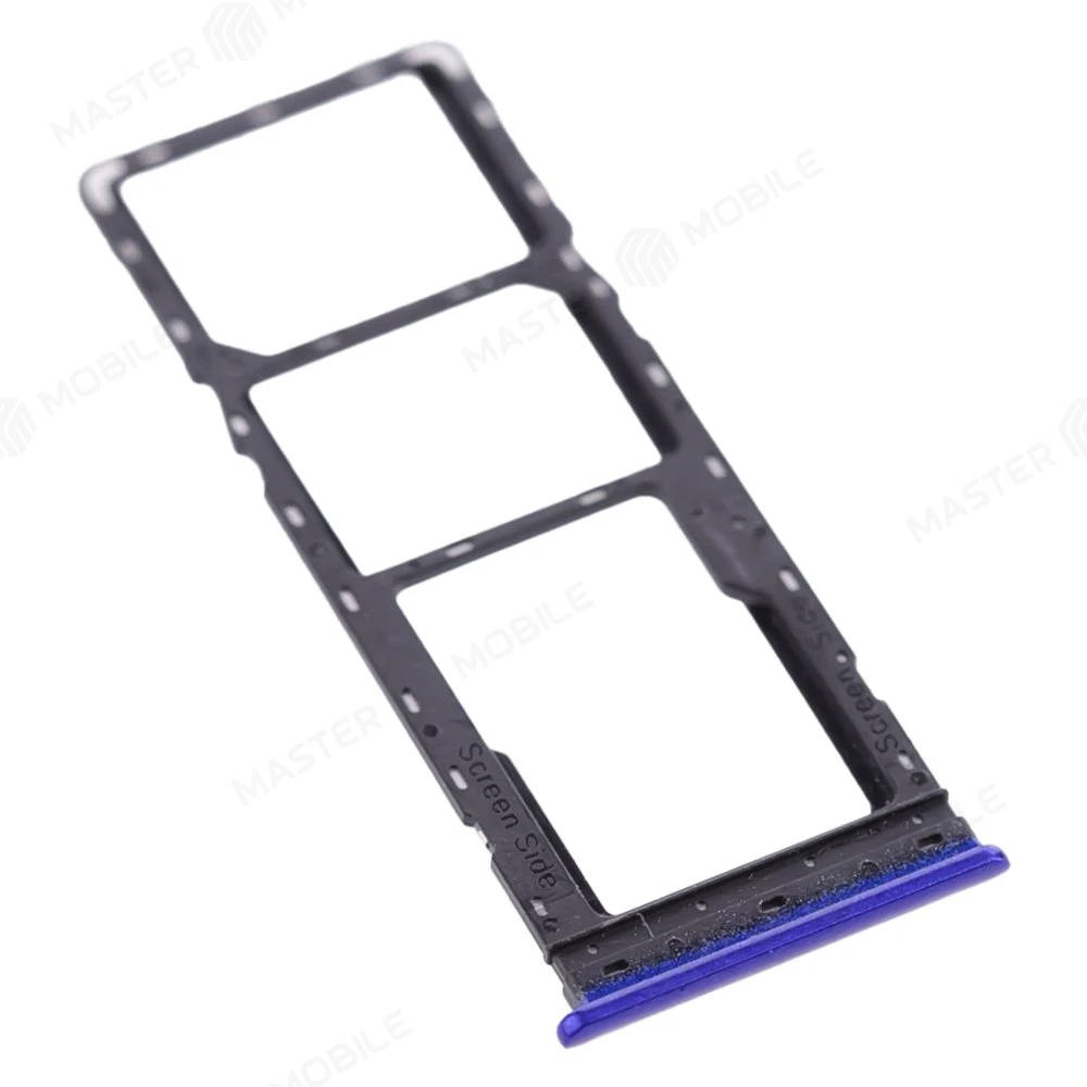 Держатель сим-карты для Tecno Spark 4 (KC8) / Tecno Camon 12 (CC7) (синий) фото №3