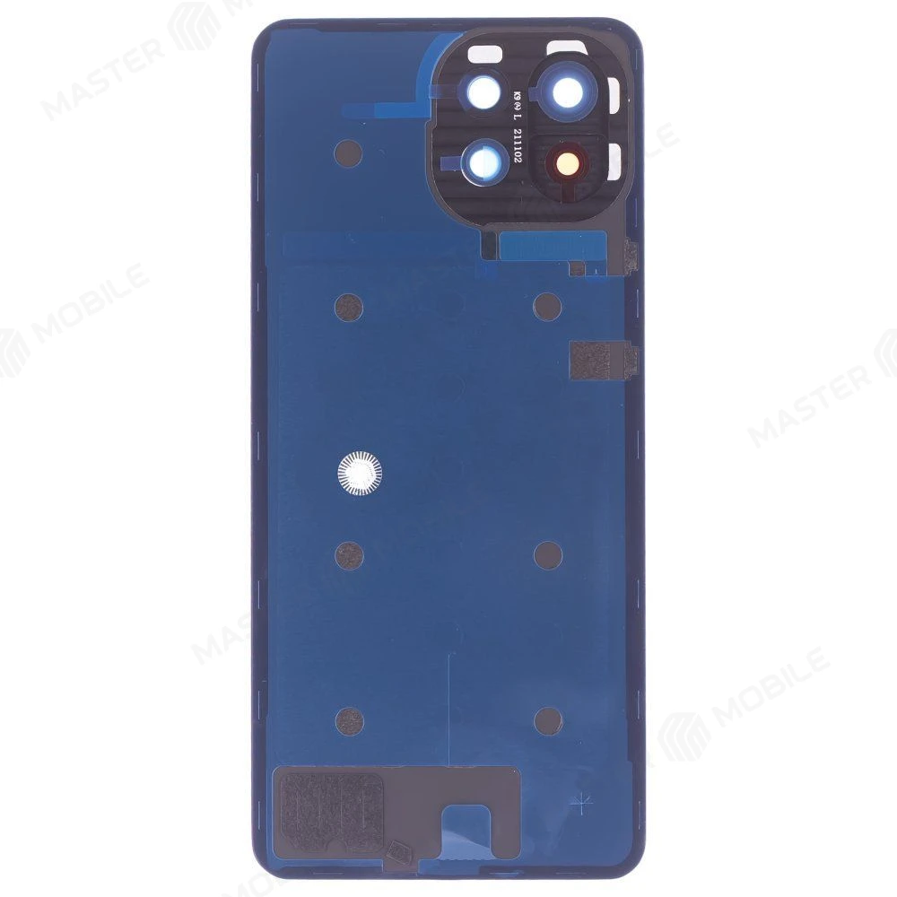 Задняя крышка для Xiaomi 11 Lite 5G NE (2109119DG) / Mi 11 Lite (M2101K9AG) / Mi 11 Lite 5G (M2101K9G) (черный) (в сборе со стеклом камеры (ORIG100)  фото №2