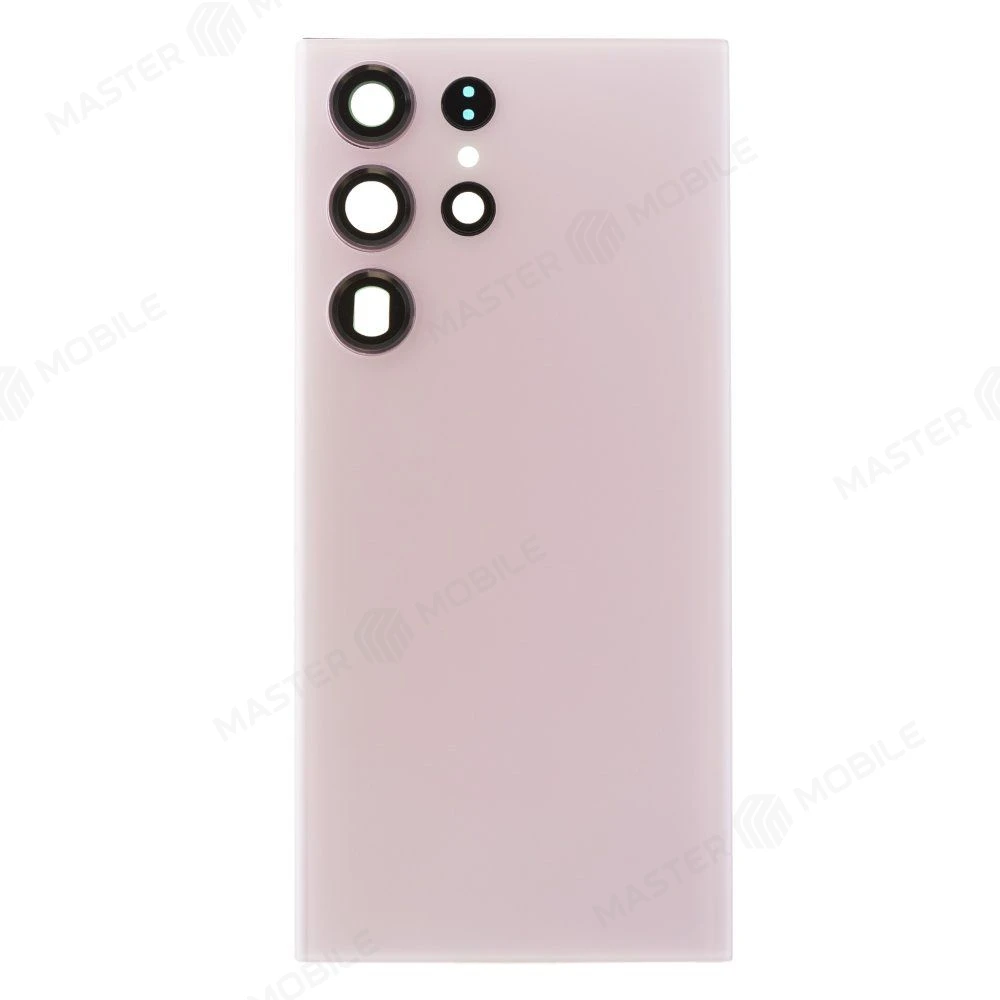 Задняя крышка для Samsung S918 Galaxy S23 Ultra (розовый) (в сборе со стеклом камеры)