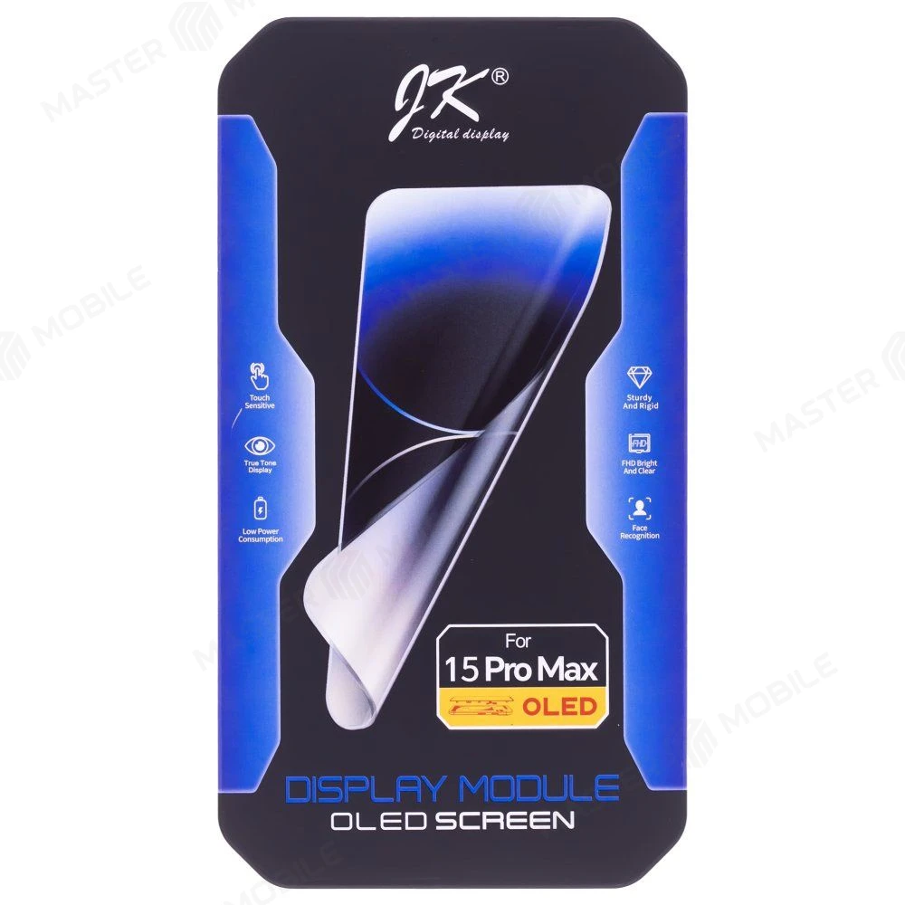 Дисплей для Apple iPhone 15 Pro Max + тачскрин (черный) (JK) (Soft Oled) (площадка под IC) фото №5
