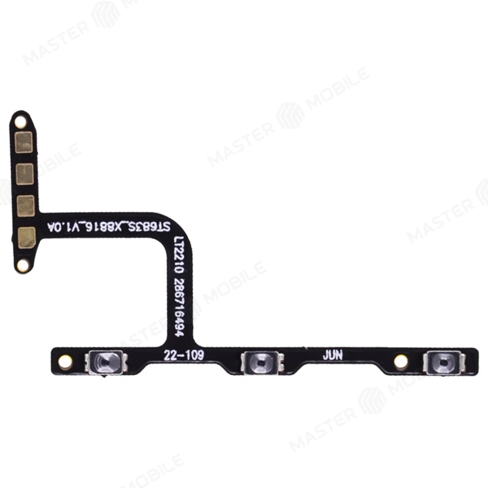 Шлейф для Infinix Hot 12 Play NFC (X6816D) с комп. (на кнопку включения и кнопки громкости)  фото №1